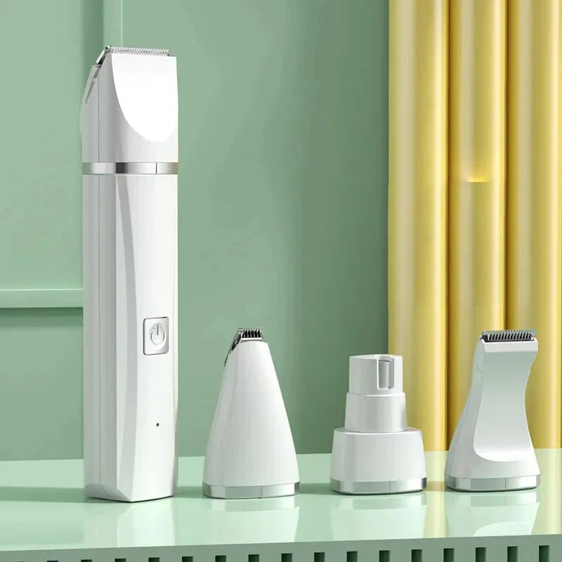4 in 1 Electric Pet Grooming Kit - Hair Trimmer, Clippers, Nail Grinder for Cats & Dogs - Liora Paws