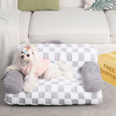 Limited Offer Eco - Friendly Calming Cozy Removable Cover Machine Washable Non - Slip Pet Couch Bed With Orthopedic Support - Liora Paws