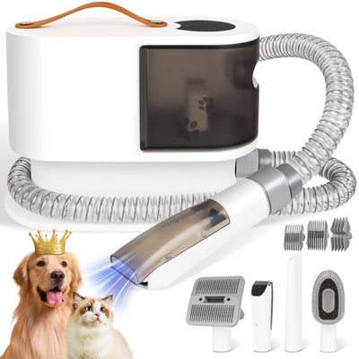 2L Dog Grooming Kit Pet Grooming Vacuum Dog Clippers 13000Pa Dog Brush 4 in 1 Low Noise Pet Supplies for Shedding Dog Cat Hair Removal Tool Home Cleaning - Liora Paws
