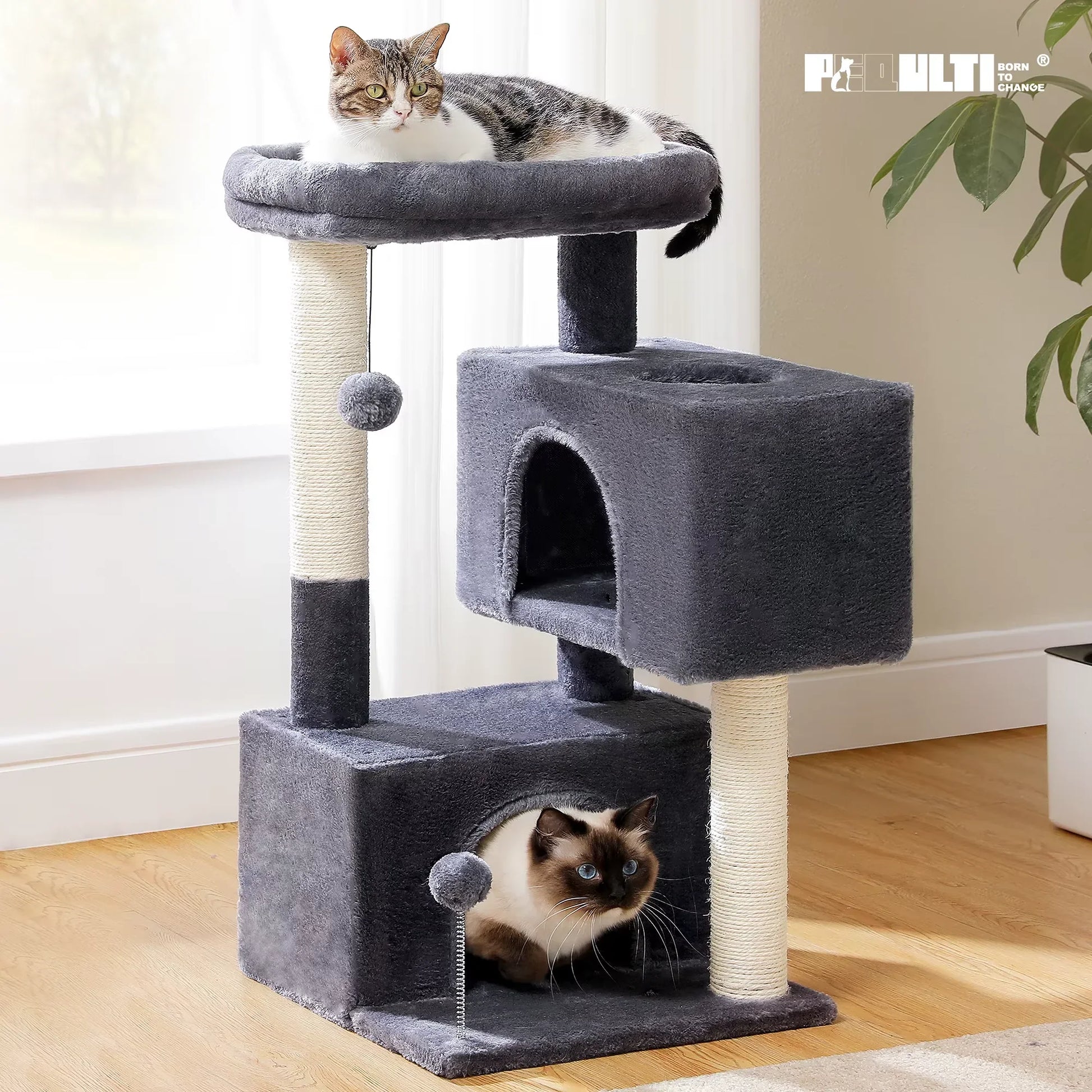 Cat Tree for Large Cats Cat Tower for Indoor - Liora Paws