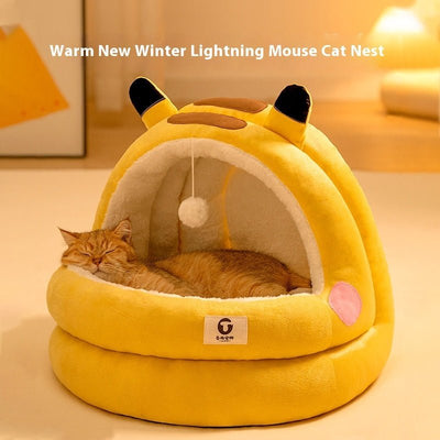 Cat Nest Four Seasons Universal Winter Warm Closed - Liora Paws