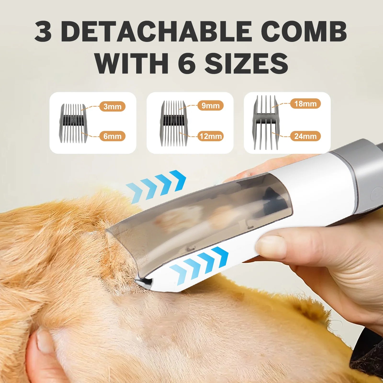 2L Dog Grooming Kit Pet Grooming Vacuum Dog Clippers 13000Pa Dog Brush 4 in 1 Low Noise Pet Supplies for Shedding Dog Cat Hair Removal Tool Home Cleaning - Liora Paws